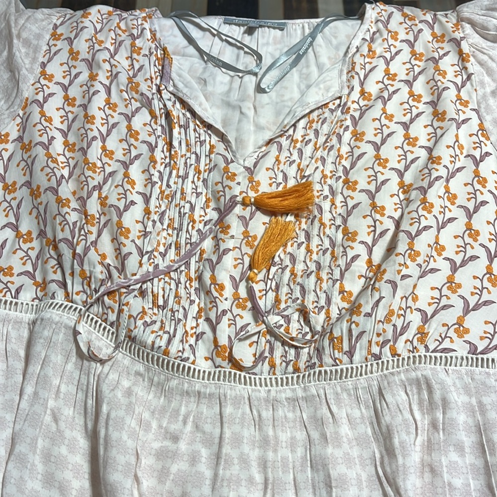 DANIEL RAINN Short Sleeve Border Print
Popover TopFloral Boho Blouse 3XL - Picture 11 of 11